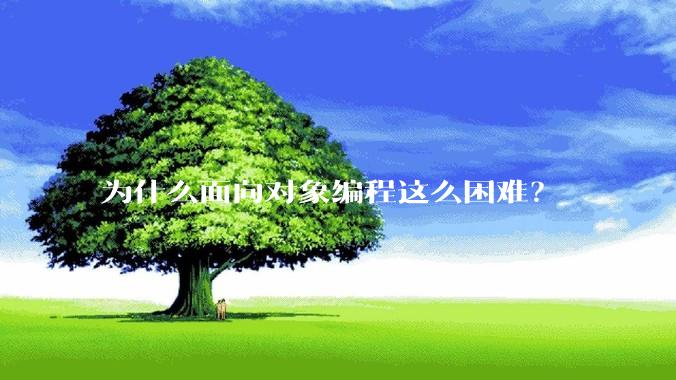 为什么面向对象编程这么困难？
